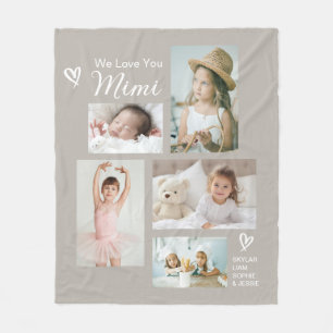 Wir Liebe Sie Mimi Grandkids Foto Collage Keepake Fleecedecke