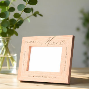 Wir Liebe Sie Mimi Script Herz Großkind Namen Geätzte Rahmen