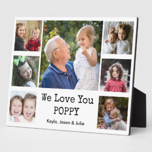 Wir Liebe Sie Mohn Grandkids 7 FotoCollage Fotoplatte