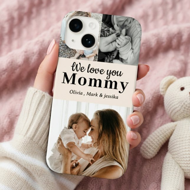 Wir Liebe Sie Mommy - Custom Foto Collage iPhone Case-Mate iPhone 14 Hülle (Von Creator hochgeladen)