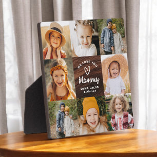 Wir Liebe Sie Mommy Familie Holzfoto Collage Fotoplatte