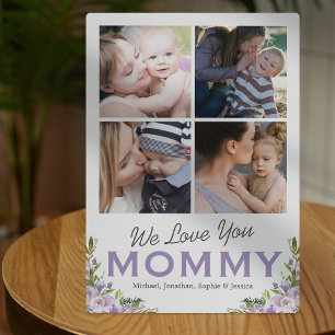 Wir Liebe Sie Mommy Floral Foto Fotoplatte