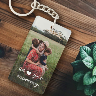 Wir Liebe Sie Mommy Foto Schlüsselanhänger