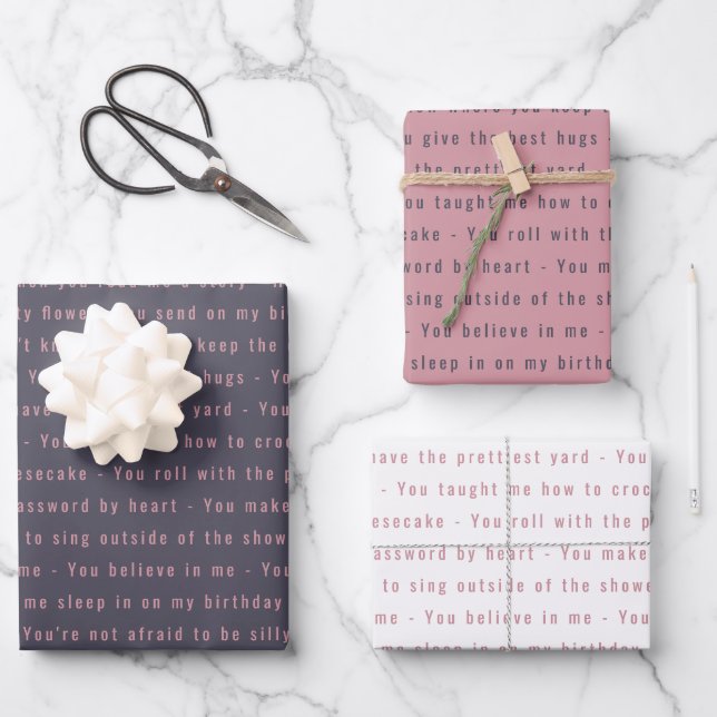 Wir Liebe Sie Nachrichten 40. Geburtstag Geschenkpapier Set (Vorderseite)