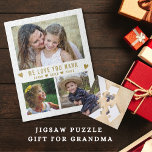 Wir Liebe Sie Nana 3 Foto Collage White<br><div class="desc">Personalisieren Sie dieses lustige Foto Rätsel mit 3 Lieblings-Enkel-Fotos für Oma zu lösen. Fügen Sie eine liebevolle Nachricht und Namen für die persönliche Touch hinzu.</div>
