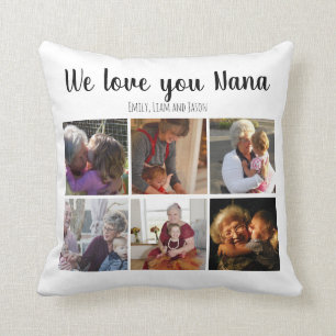 Wir Liebe Sie nana Foto Collage benutzerdefinierte Kissen