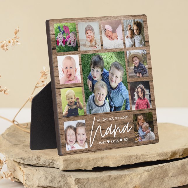 Wir Liebe Sie Nana Grandkids 11 Foto Collage Wood Fotoplatte (Von Creator hochgeladen)