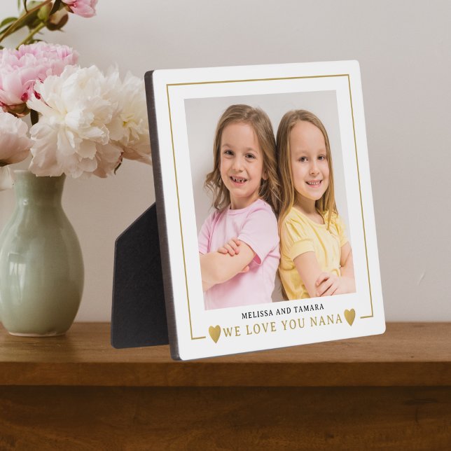 Wir Liebe Sie Nana Grandkids Foto Personalisiert Fotoplatte (Von Creator hochgeladen)