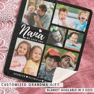 Wir Liebe Sie Nana Grandkids Namen 6 Foto Collage Sherpadecke