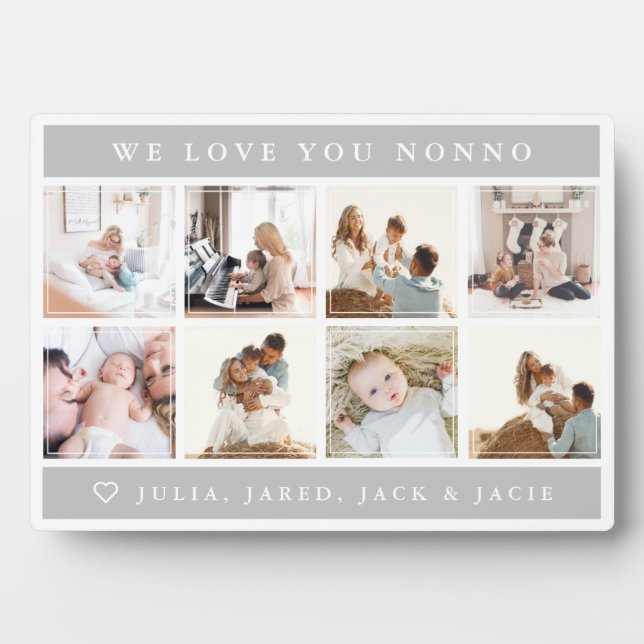 Wir Liebe Sie Nonno Plaque Fotoplatte (Vorderseite)