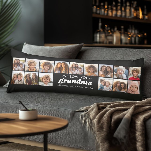 Wir Liebe Sie Oma - 15 FotoCollage Seitenschläferkissen (Body Pillow with Photo Collage)
