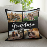 Wir Liebe Sie Oma 4 FotoCollage Kissen<br><div class="desc">Sagen wir, wir haben Sie in dieser Urlaubssaison mit einem personalisierten Weihnachtsgeschenkkissen mit 4 Ihrer Lieblings-Fotos und Enkel-Namen und ... Alle Texte in diesem Design können bearbeitet werden, sodass Sie Ihre eigene Nachricht oder Ihren eigenen Text hinzufügen können. Erhältlich in verschiedenen Farben, Stilen und Produkten.</div>