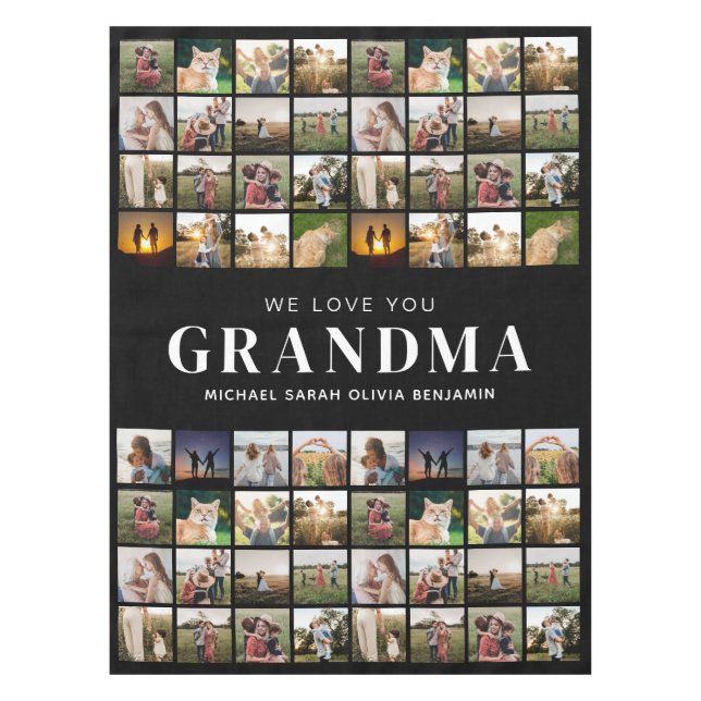 Wir Liebe Sie Oma 64 FotoCollage Tischdecke (Vorderseite)