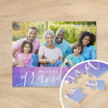 Wir Liebe Sie Oma Custom Foto Geschenk<br><div class="desc">Benutzerdefinierte Druckrätsel personalisiert mit Ihrem Foto und Text. Fügen Sie Ihrer Mutter oder Großmutter ein besonderes Foto zum Muttertag hinzu. Text liest "Wir Liebe Sie Oma" oder passen Sie es mit Ihrer eigenen Nachricht an. Verwenden Sie die Designtools, um mehr Fotos hinzuzufügen, den Hintergrund zu ändern und die Textfarben und...</div>