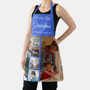 Wir Liebe Sie Oma Elegant Blue 5 Foto Schürze