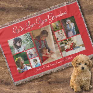 Wir Liebe Sie Oma Elegantes Red 9 Foto Decke