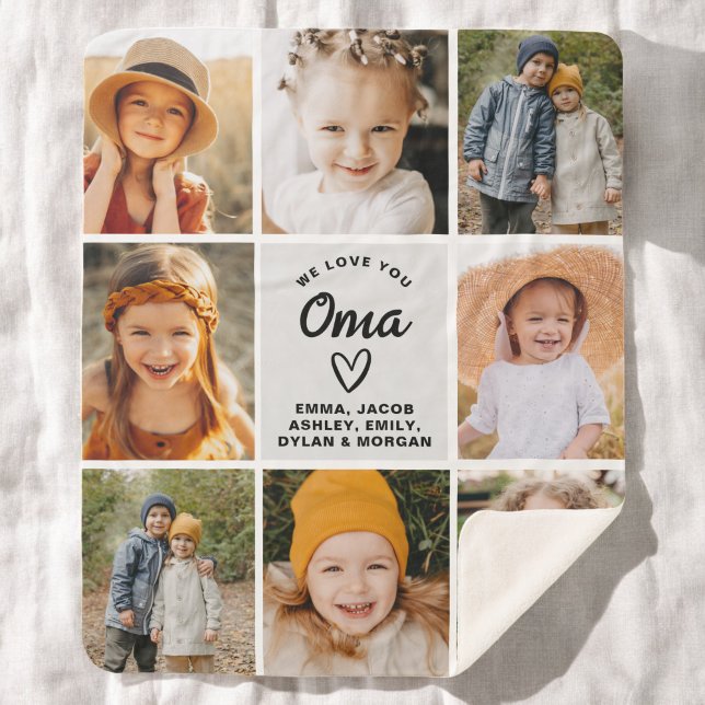 Wir Liebe Sie Oma Familie Moderne Foto Collage Fle Sherpadecke (Von Creator hochgeladen)