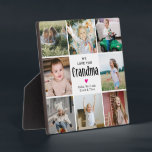 Wir Liebe Sie Oma Foto Collage Geschenk Fotoplatte<br><div class="desc">Mit dieser niedlichen Collage-Schaufensterplakette aus Foto kreieren Sie Ihr ganz eigenes Geschenk für Oma. Mit 8 quadratischen Fotografien und Text,  der lautet "Wir Liebe Sie Oma,  ein niedliches kleines Herz und Enkel Namen/s.</div>