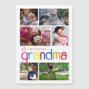 Wir Liebe Sie Oma Foto Collage Magnetkarte