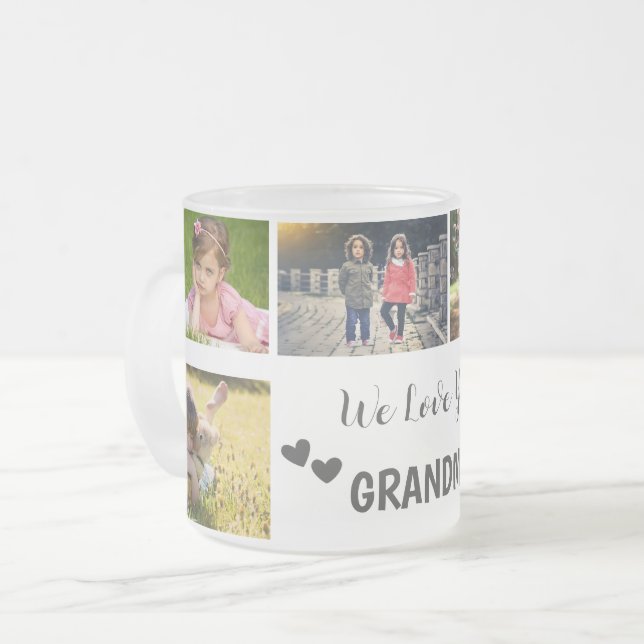Wir Liebe Sie Oma Foto Collage Tasse (Vorderseite Links)