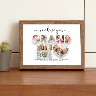 Wir Liebe Sie Oma FotoCollage Poster