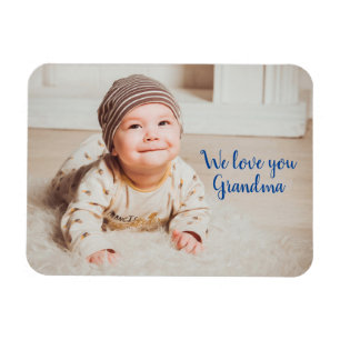 Wir Liebe Sie Oma Fotografie mit Typografie Mag Magnet