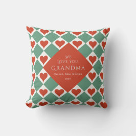 Wir Liebe Sie Oma Geschenke Heart Red Green Kissen