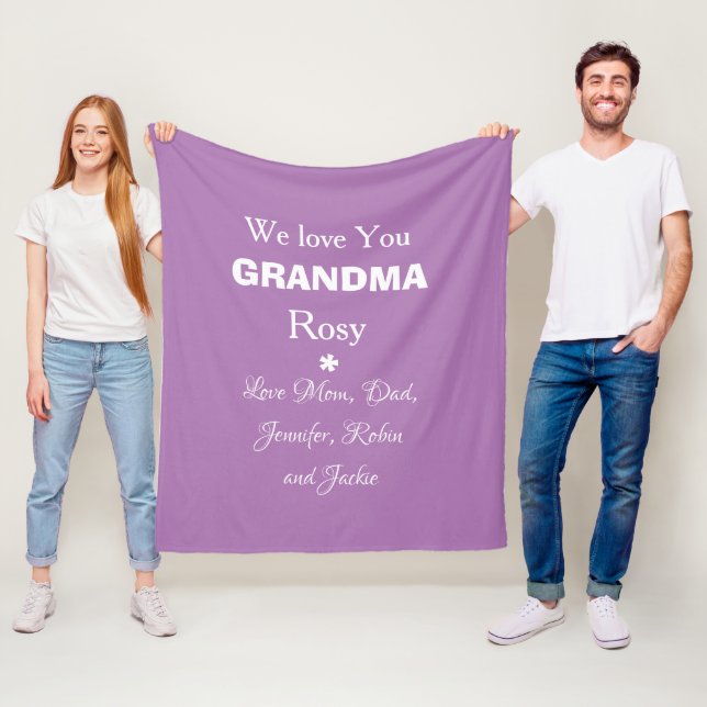 Wir Liebe Sie Oma Geschenke Skript Kinder Namen Ch Fleecedecke (Beispiel)