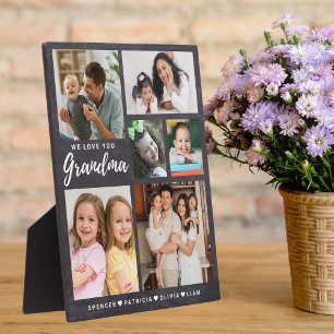 Wir Liebe Sie Oma Grandkids 6 Foto Chalkboard Fotoplatte