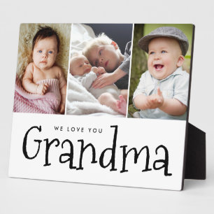 Wir Liebe Sie Oma mehrere Großkinder Fotos Fotoplatte