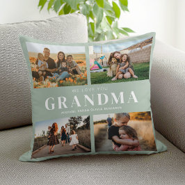 Wir Liebe Sie Oma Personalisiert 4 FotoCollage Kissen