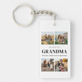 Wir Liebe Sie Oma Personalisiert 4 FotoCollage Schlüsselanhänger