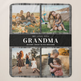 Wir Liebe Sie Oma Personalisiert 4 FotoCollage Sherpadecke