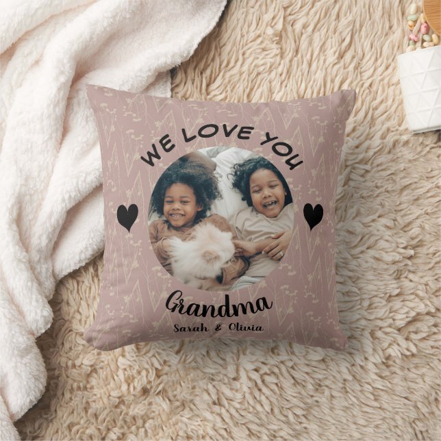 Wir Liebe Sie Oma personalisiert Foto halten Sake Kissen (Decke)