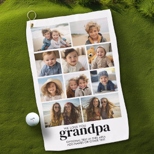 Wir Liebe Sie Opa - 10 FotoCollage - Moderne Golfhandtuch