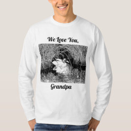 Wir Liebe Sie Opa Black and White Duvers Liebhaber T-Shirt