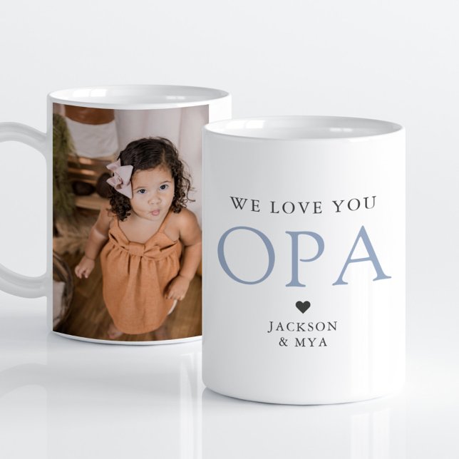 Wir Liebe Sie Opa Elegantes Foto Tasse (Von Creator hochgeladen)