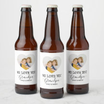 Wir Liebe Sie Opa | Etikett für Bierflaschen