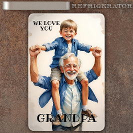 Wir Liebe Sie Opa Foto Flexi Magnet