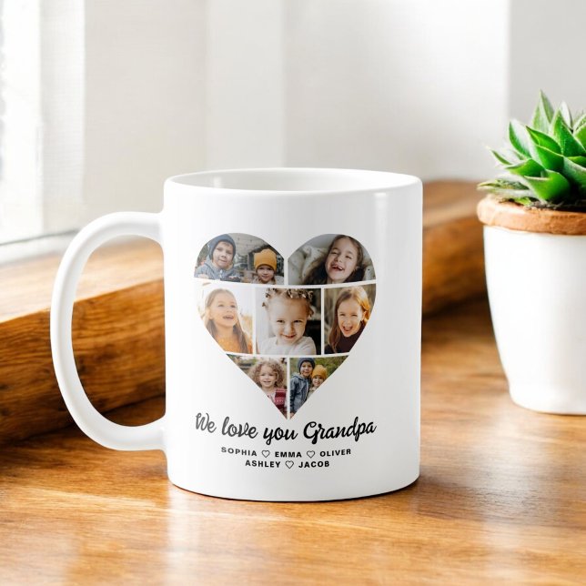 Wir Liebe Sie Opa Herzinstagramm Foto Kaffeetasse (Von Creator hochgeladen)