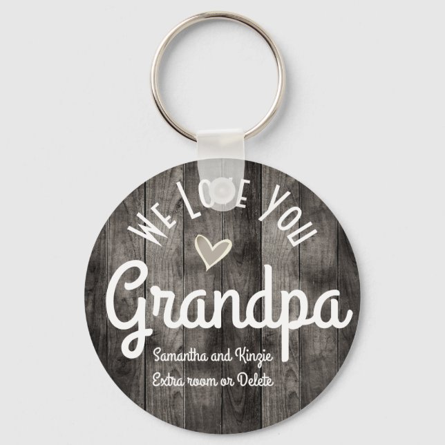 Wir Liebe Sie Opa-Individuelle Name Schlüsselanhänger (Vorderseite)