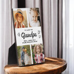 Wir Liebe Sie Opa Modernes FotoCollage Fotoplatte<br><div class="desc">Die Opa We Liebe You Heart Modern Foto Collage Plaque ist ein berührendes und personalisiertes Geschenk, das Ihre Liebe für Ihren Großvater zeigt. Diese hübsch gestaltete Gedenktafel besticht durch eine herzförmige Collage aus Foto, mit der Sie Ihre Lieblingsfamilienfotos in einem modernen und stilvollen Layout hinzufügen können. Die herzliche "Wir Liebe...</div>
