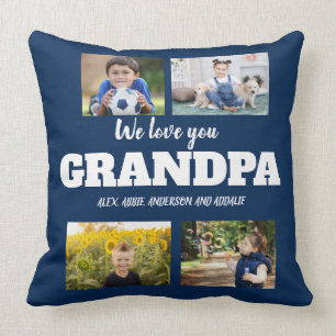Wir Liebe Sie Opa Navy Blue 4 Fotolage Kissen