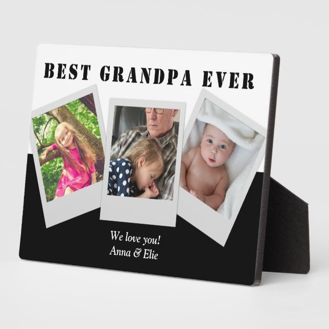 Wir Liebe Sie Opa Personalisierte FotoCollage Fotoplatte (Seite)