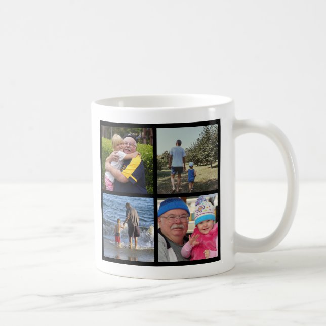 Wir Liebe Sie Opa Personalisierte FotoCollage Kaffeetasse (Rechts)