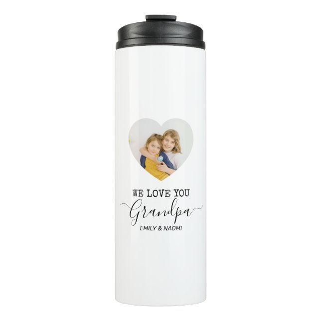 Wir Liebe Sie Opa | Personalisierter Thermaltumble Thermosbecher (Vorderseite)