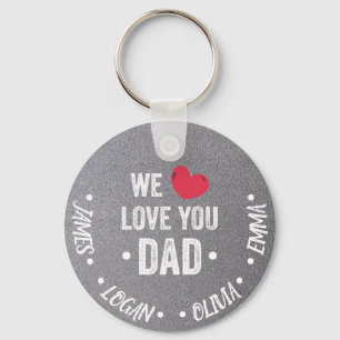 Wir Liebe Sie Papa, individuelle Name Schlüsselan Schlüsselanhänger