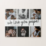 Wir Liebe Sie Papa Modern 6 Foto Collage Väter<br><div class="desc">Ein einfaches,  aber kühn Foto Vatertag Puzzle mit 6 Fotos und wir Liebe Sie Papa bearbeitbaren Text.</div>