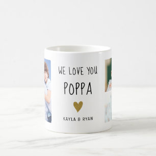 Wir Liebe Sie Poppa 3 FotoCollage Großopa Kaffeetasse