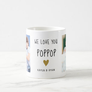 Wir Liebe Sie PopPop 3 Foto Collage Opa Kaffeetasse